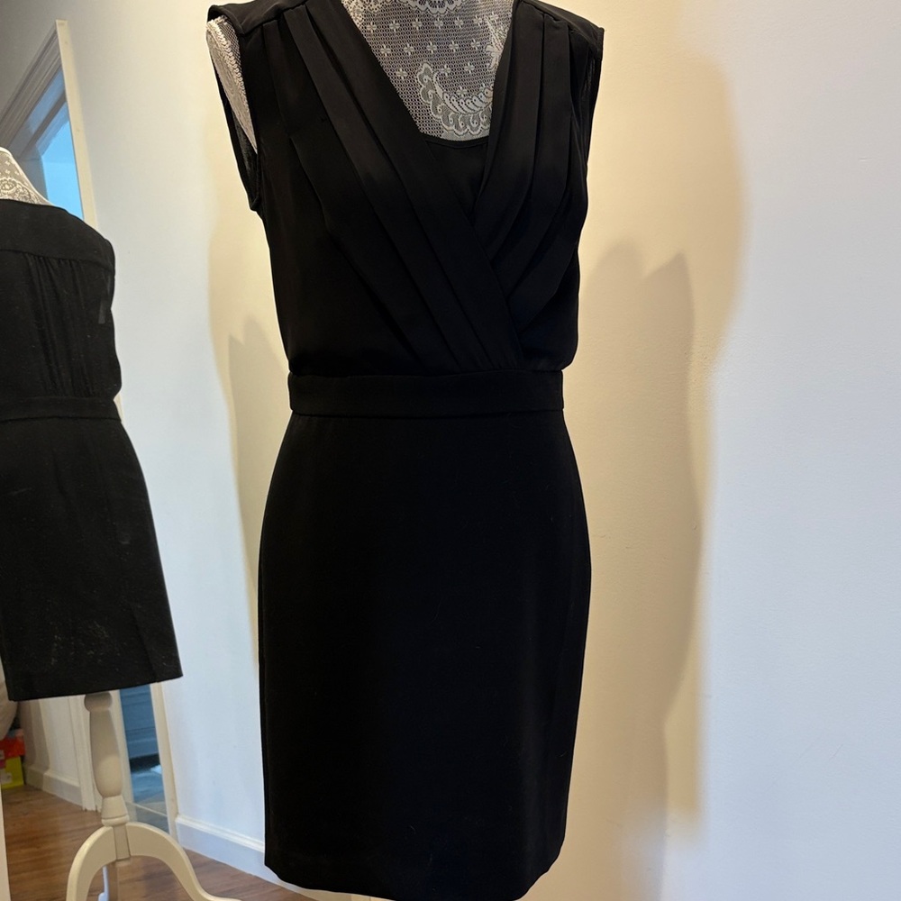 Navy Blue & Black Work Dress
